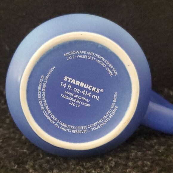 Starbucks Blue Green Hombre Coffee Cup 14 oz - Picture 5 of 5